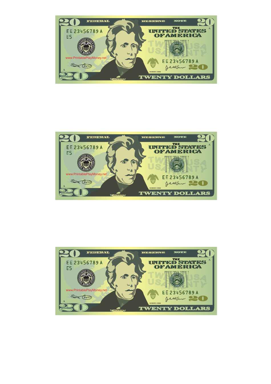 $20 bill printable $20 bill printable