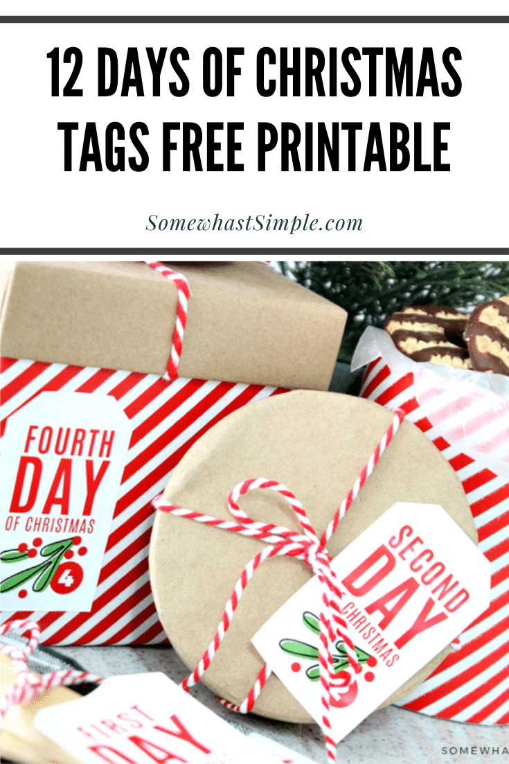 12 days of christmas free printables 12 days of christmas free printables