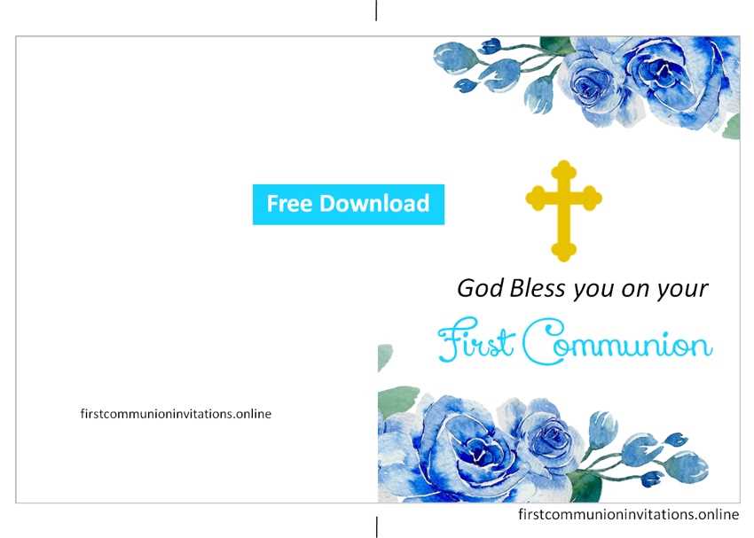 1st communion cards printable