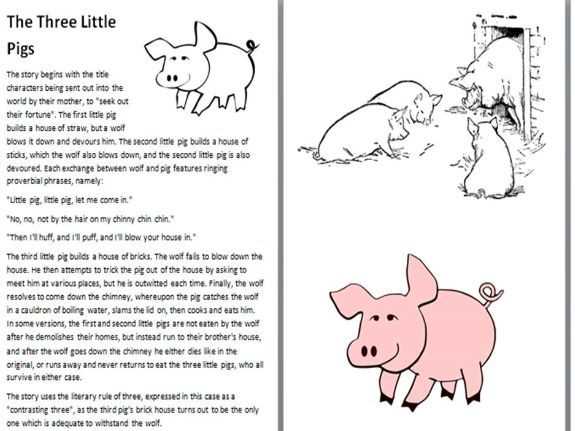 3 little pigs printable
