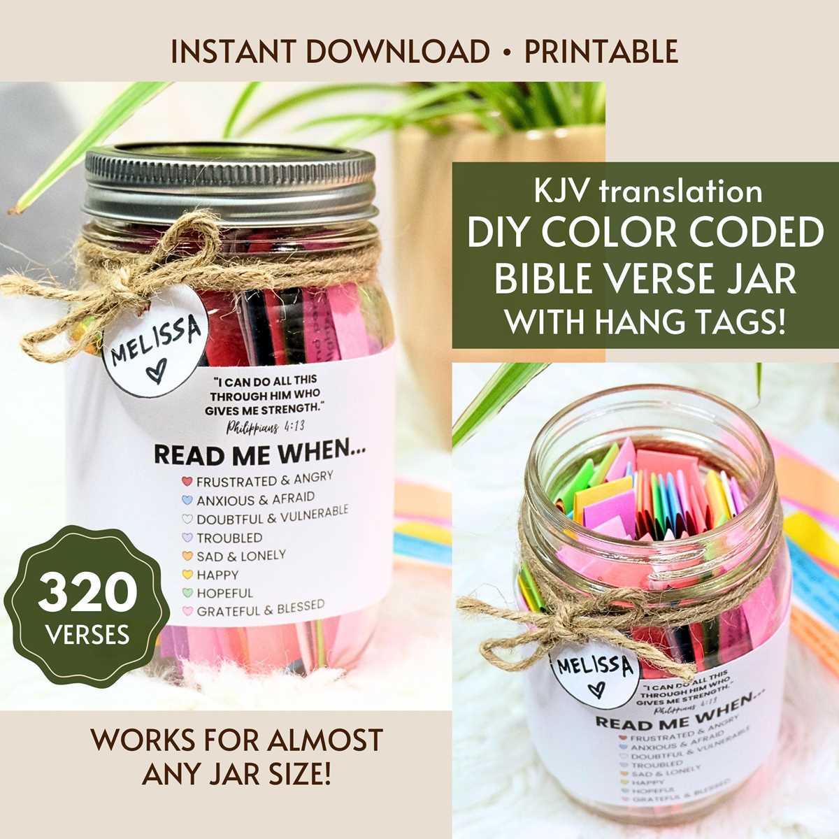 365 notes jar messages printable
