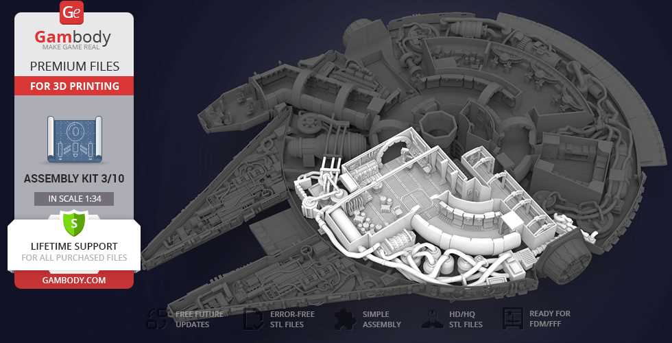 3d printable millennium falcon