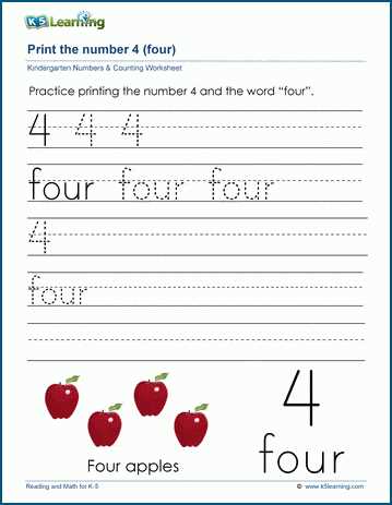 4 printable numbers 4 printable numbers