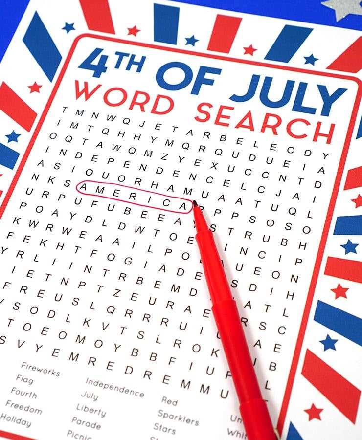 4th of july word search printable 4th of july word search printable