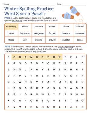5th grade word search printable