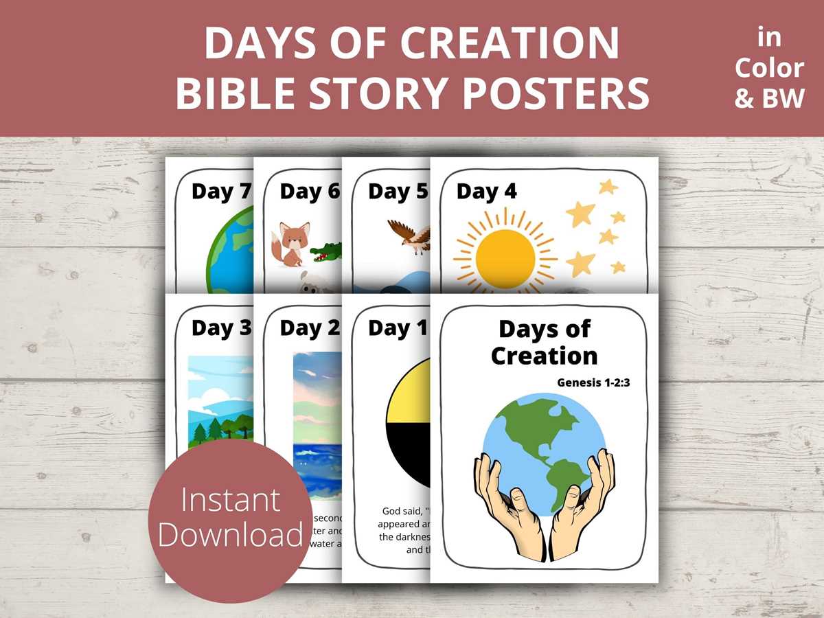7 days of creation printables