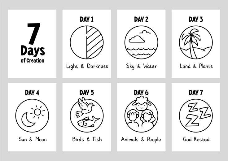 7 days of creation printables