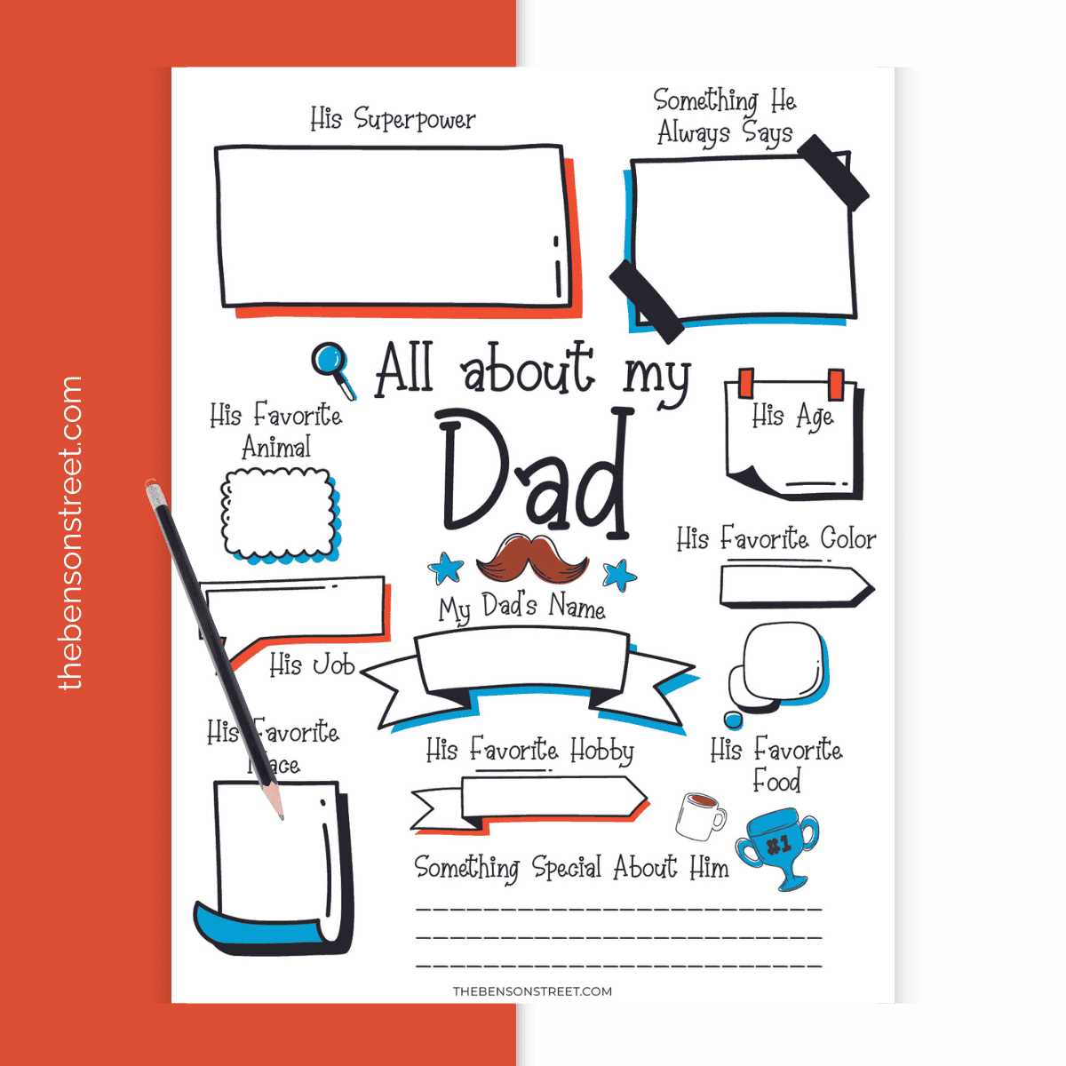all about my papa free printable