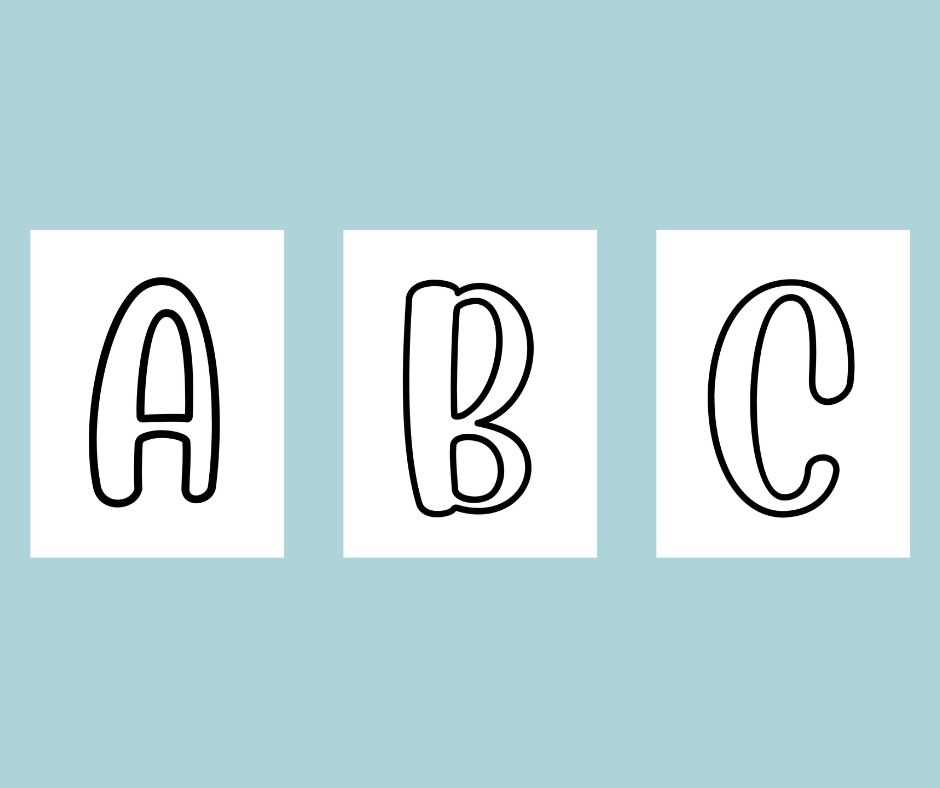 alphabet in bubble letters printable