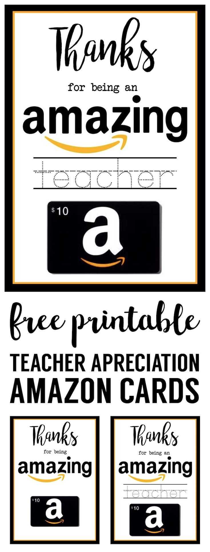 amazon gift card printable for teacher amazon gift card printable for teacher