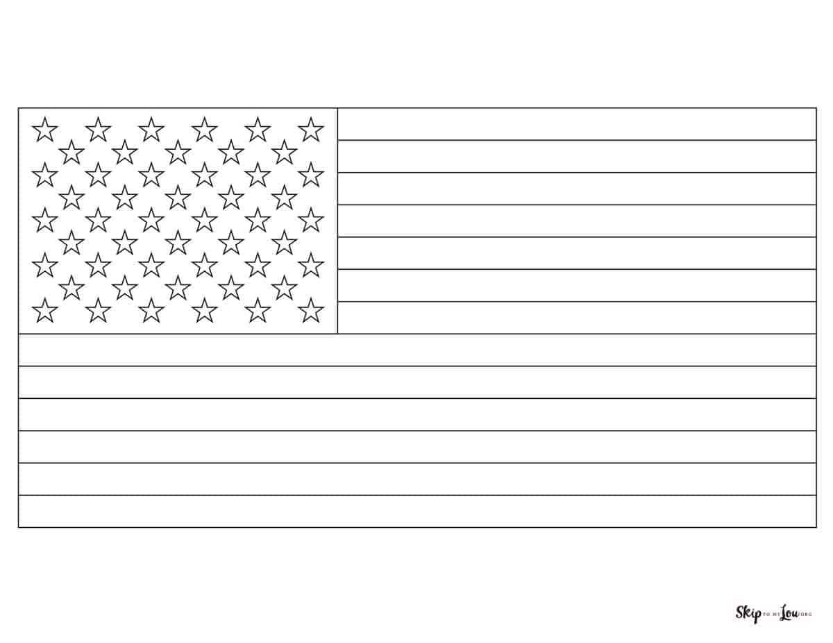 american flag coloring page printable free