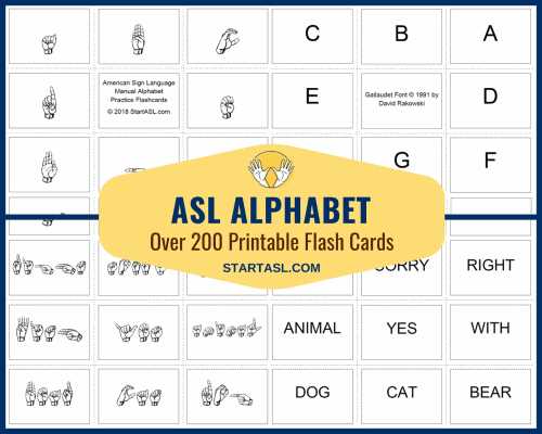 asl alphabet free printable