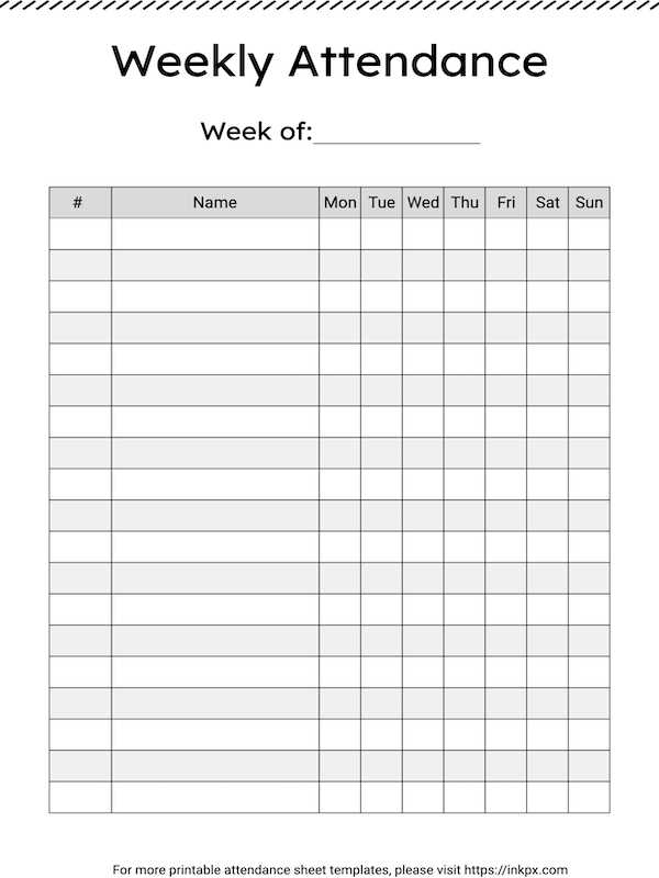 attendance sheets printable attendance sheets printable