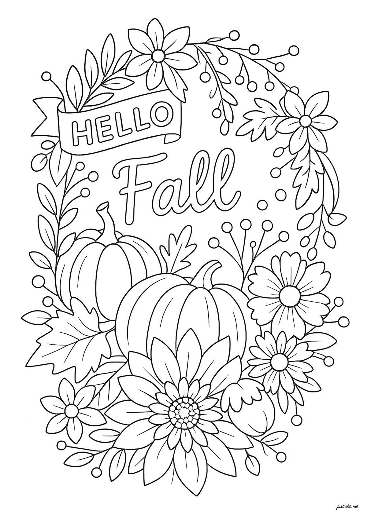 autumn coloring pages free printable