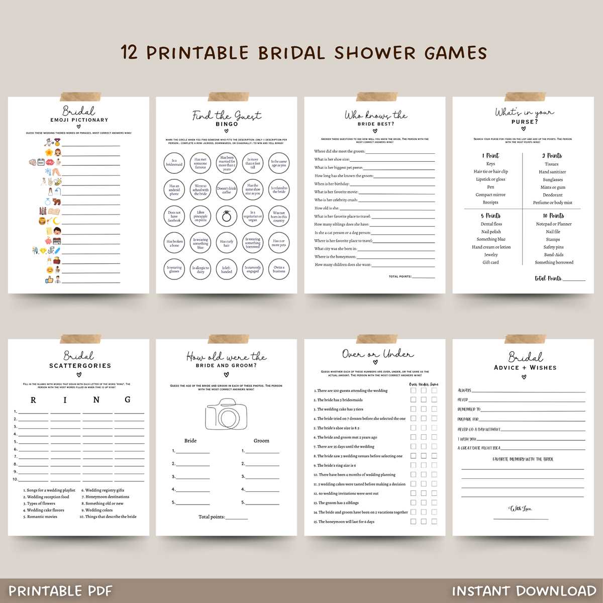 bachelorette party games printable bachelorette party games printable