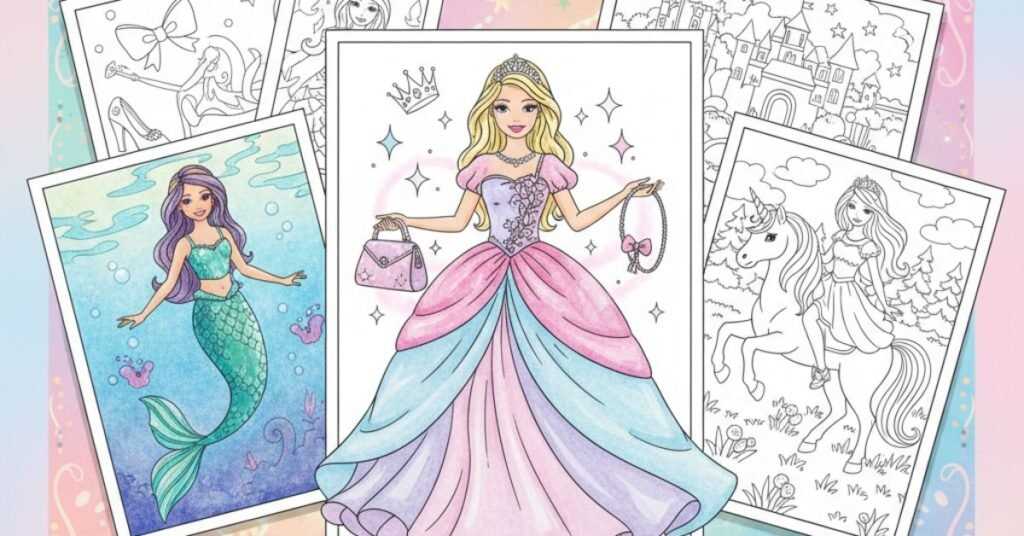 barbie coloring pages printable free barbie coloring pages printable free