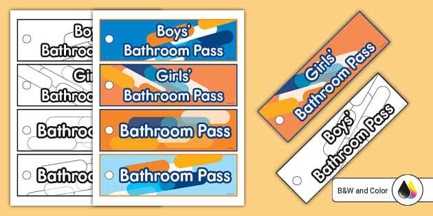 bathroom passes printable bathroom passes printable