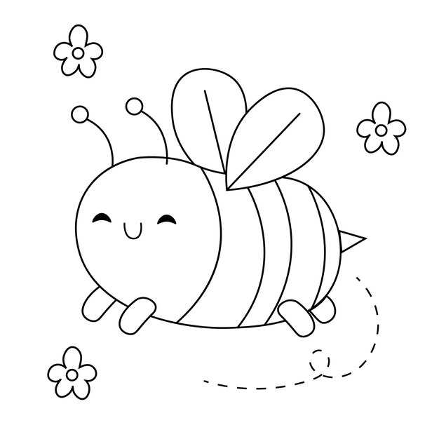 bee coloring page printable bee coloring page printable