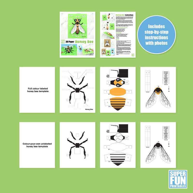 bee template printable bee template printable