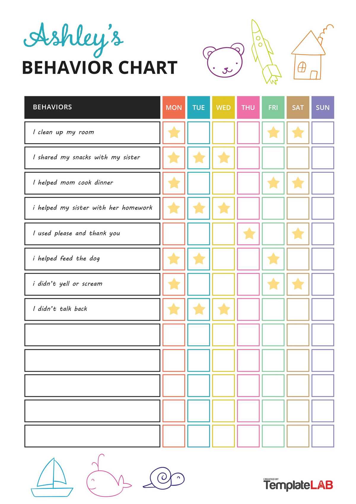 behavior sticker chart printable behavior sticker chart printable