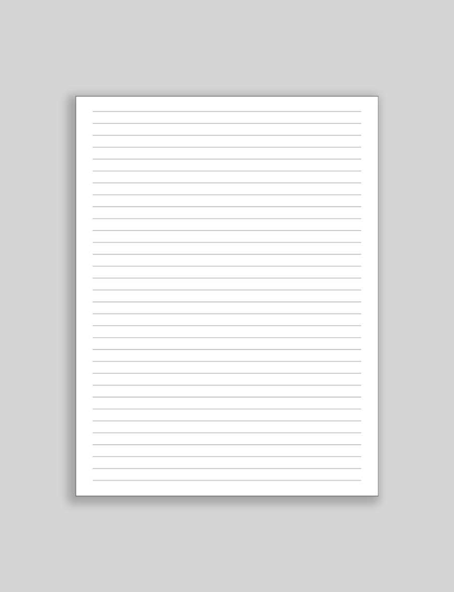 big lined paper printable