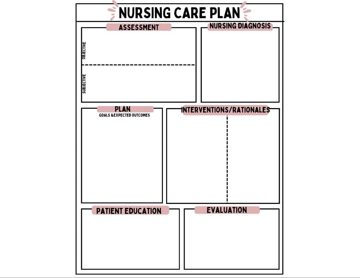 blank printable care plan template blank printable care plan template