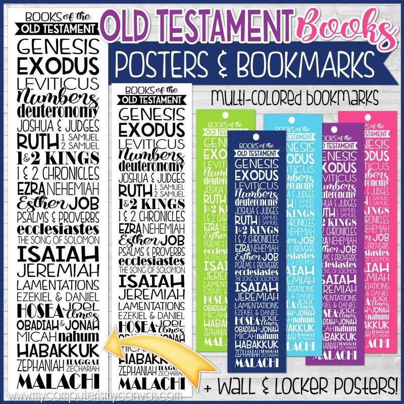 books of the bible bookmark printable
