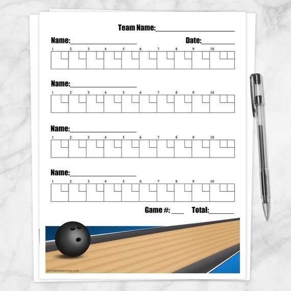 bowling score sheet printable bowling score sheet printable