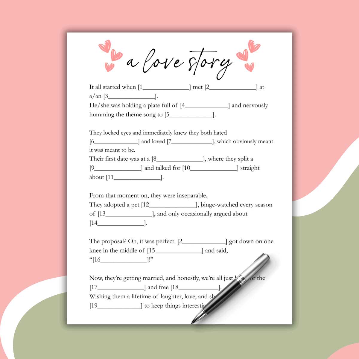 bridal shower mad libs printable free bridal shower mad libs printable free