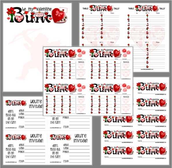 bunco score cards printable free