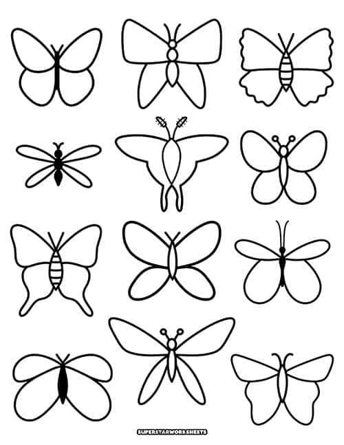 butterfly coloring pages printable butterfly coloring pages printable