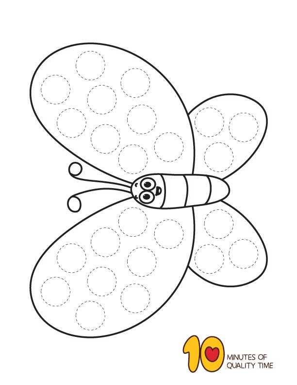 butterfly dot marker printable