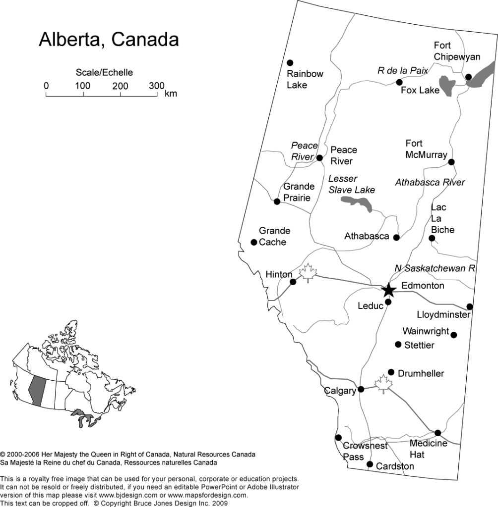 canada blank map printable
