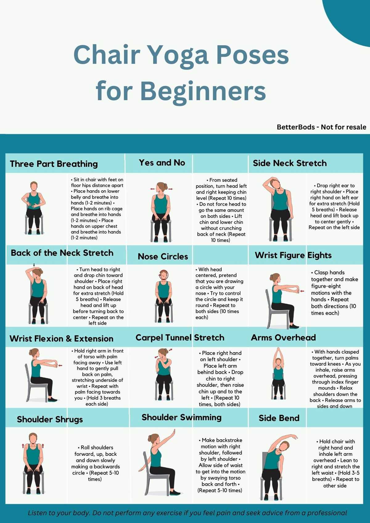 chair yoga printable chart free chair yoga printable chart free