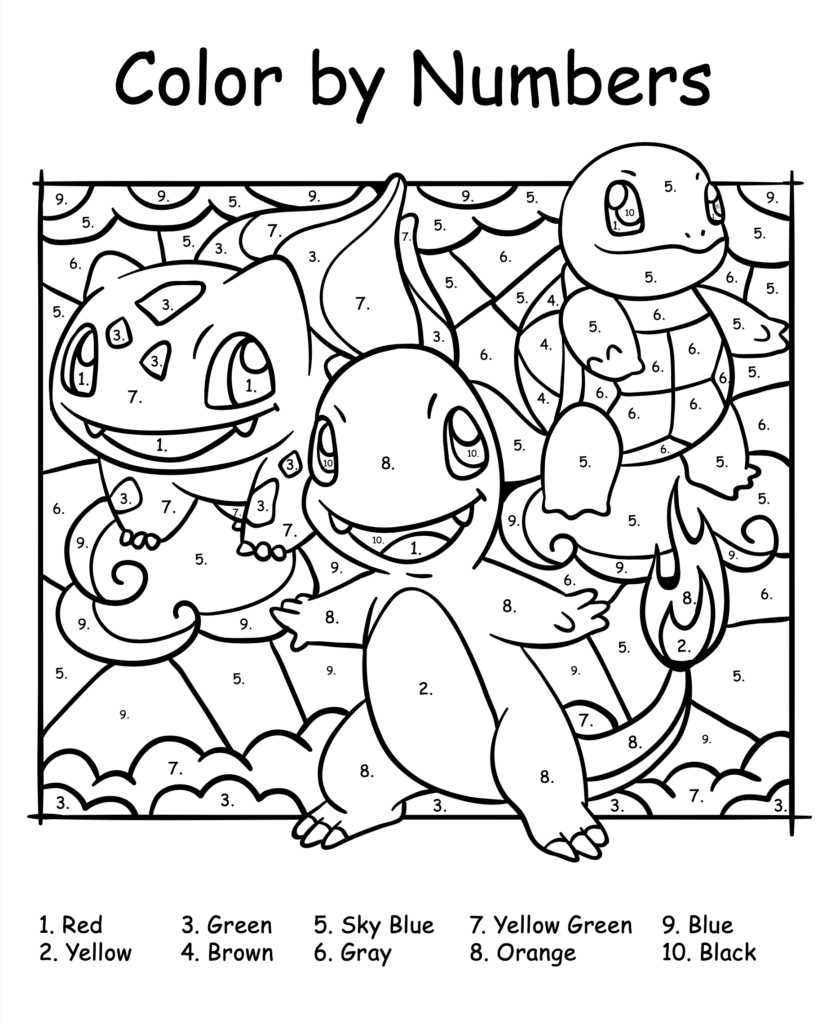 challenging color by number printables