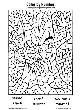 challenging color by number printables