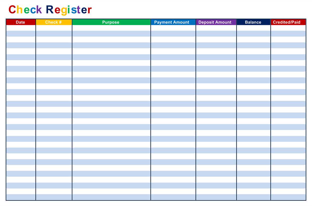 check book registers printable free