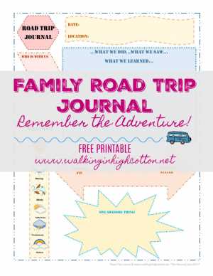 childrens travel journal printable