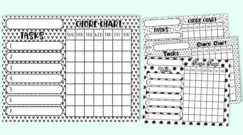 chore chart free printable chore chart free printable