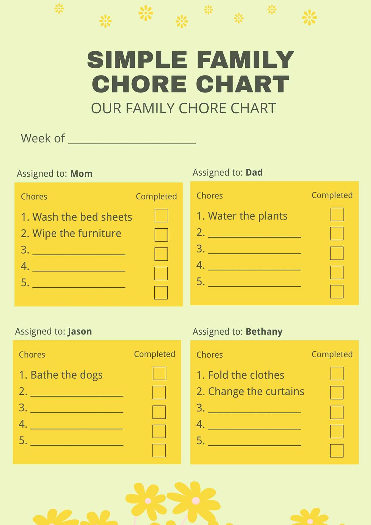 chore chart free printable chore chart free printable