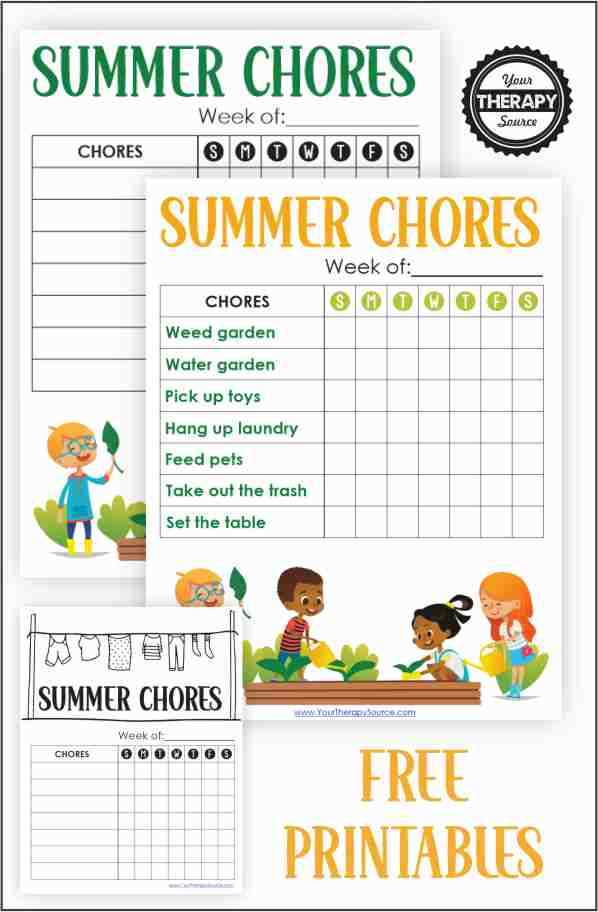 chore list printable chore list printable