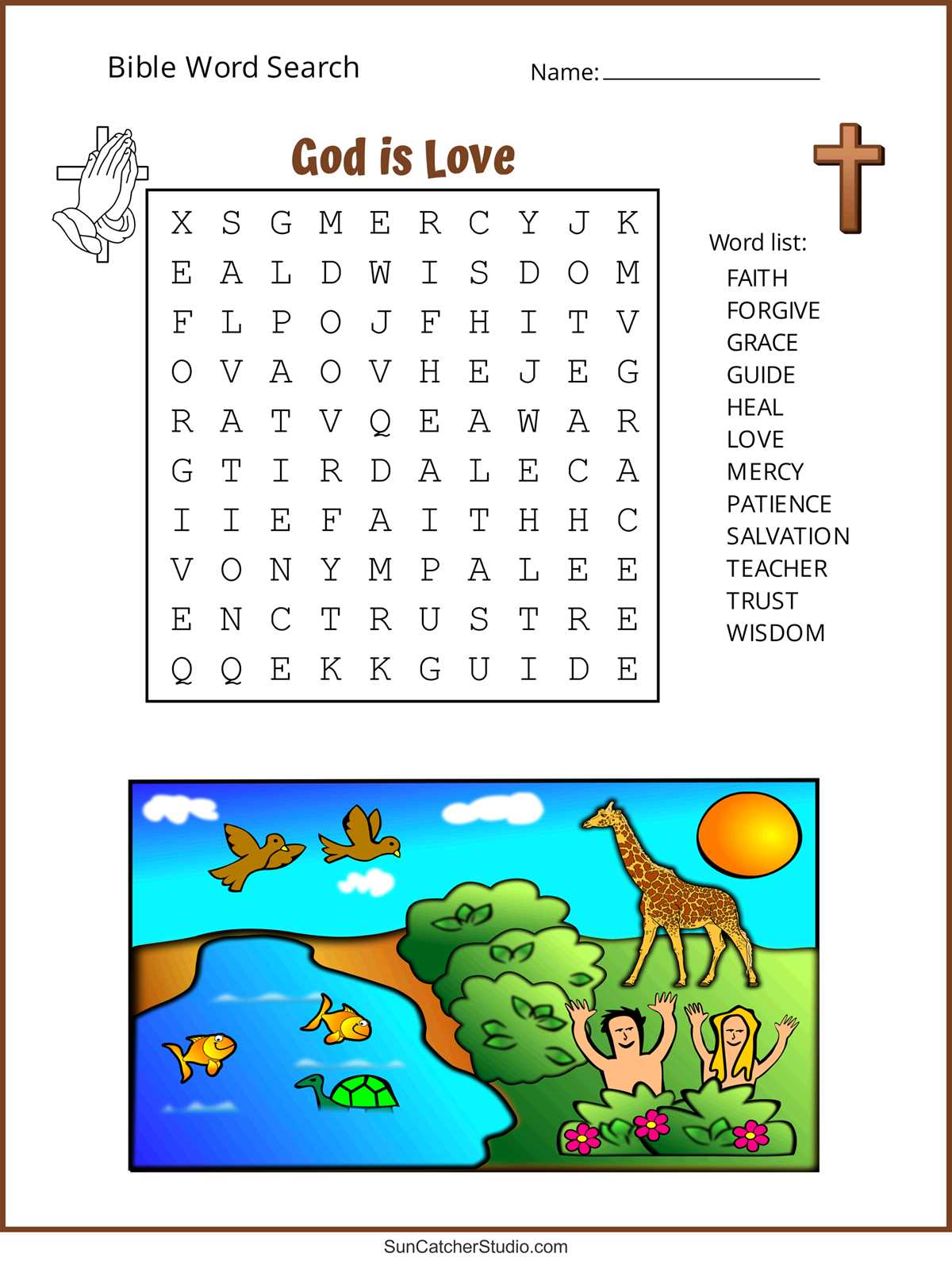 christian word finds printable