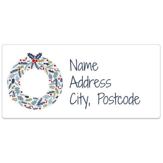 christmas address labels printable free