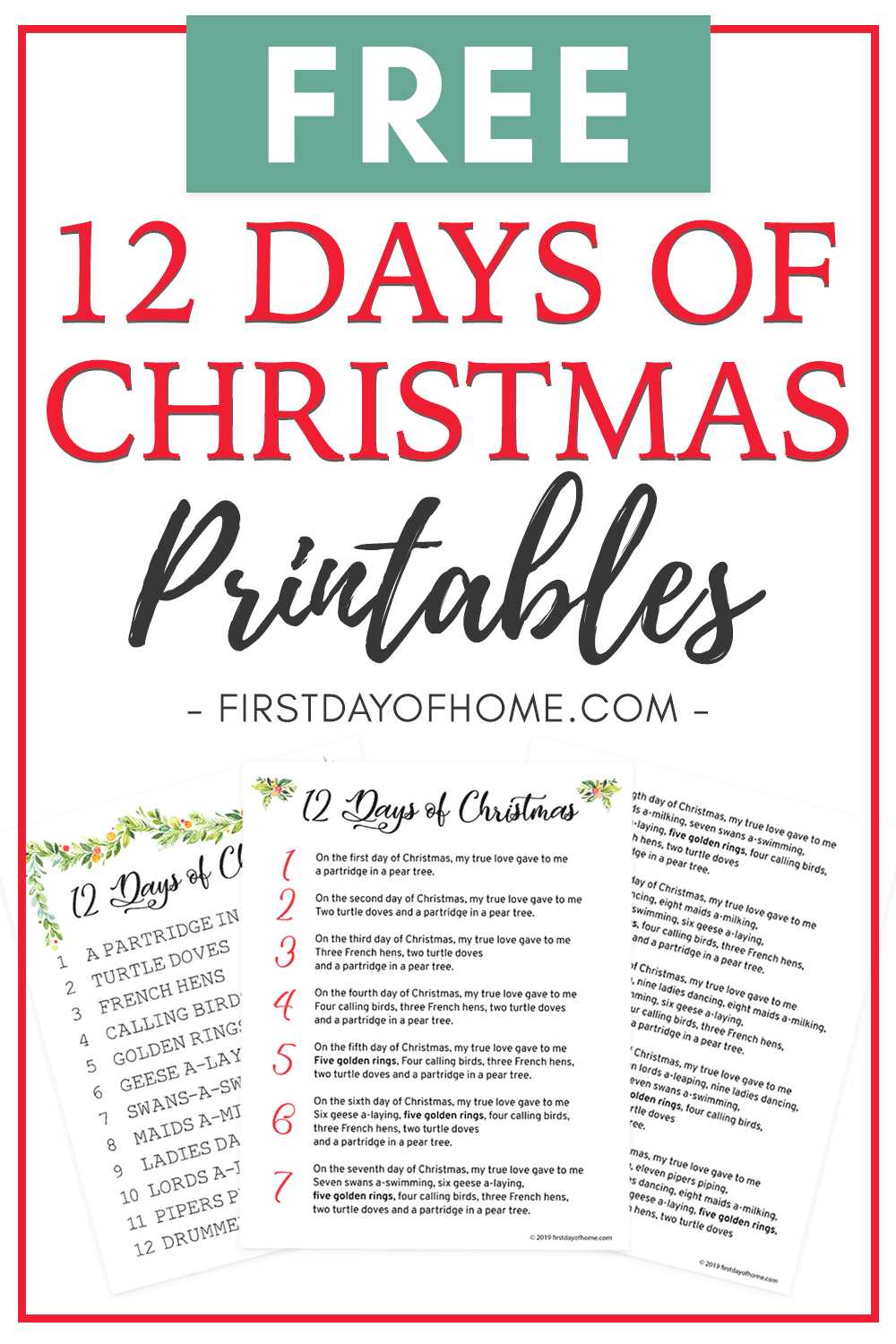 christmas carol lyrics printable
