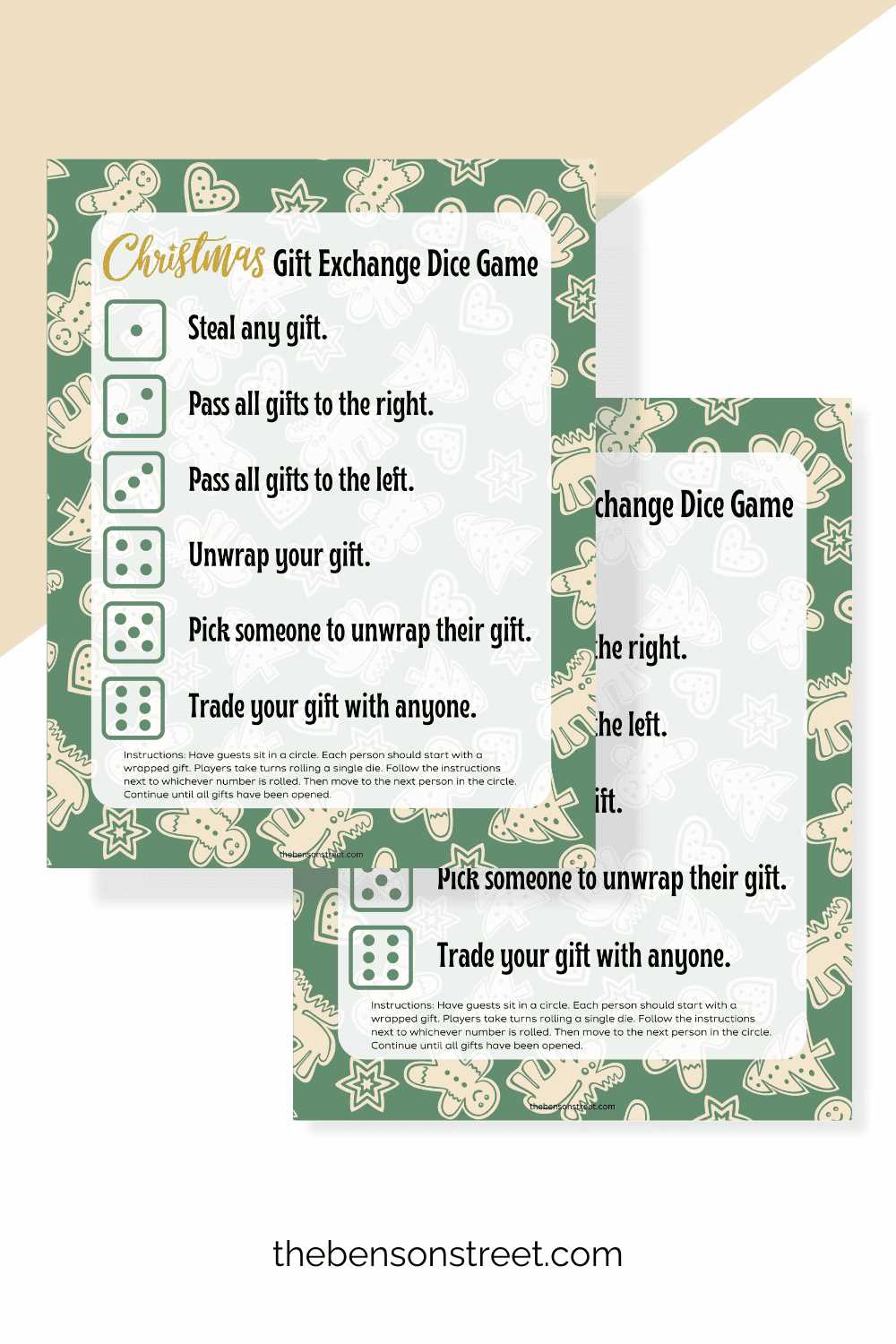 christmas dice game printable christmas dice game printable
