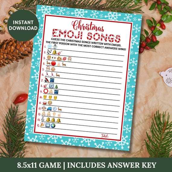 christmas emoji game with answers printable christmas emoji game with answers printable
