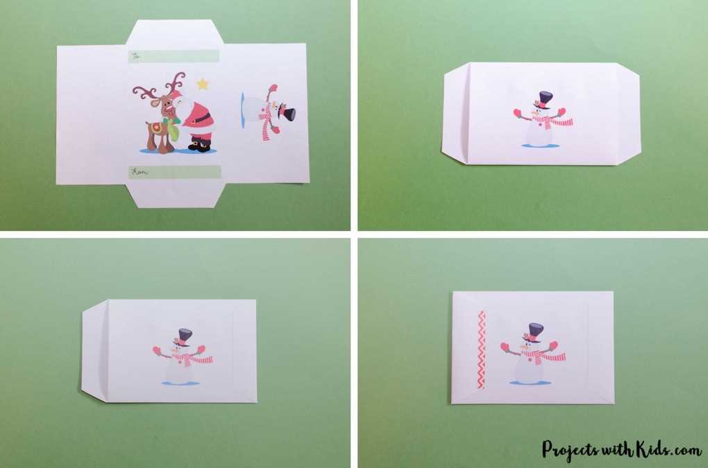 christmas envelope template printable