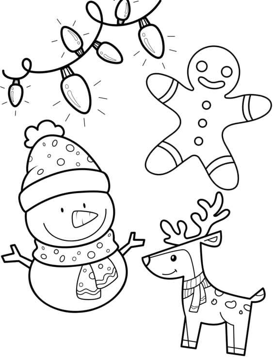 christmas pages to color printable