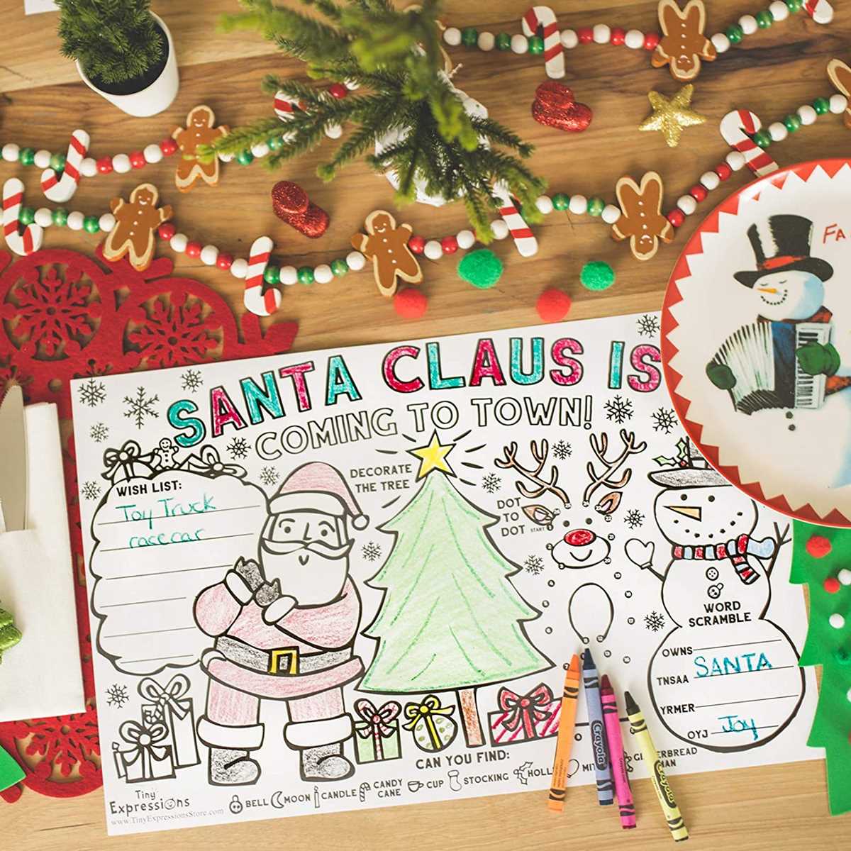 christmas printable placemats