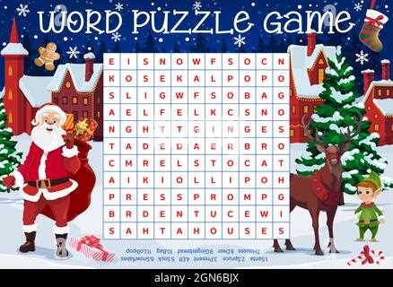 christmas word puzzles printable